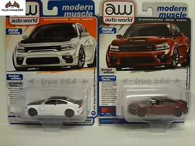 Auto World 2021 Dodge Charger SRT Hellcat Redeye AW64412 A&B Pair 1:64 Scale • $21.98