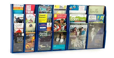 Blue Wall Mounted Tourist Leaflet Dispenser Racks • £159.60