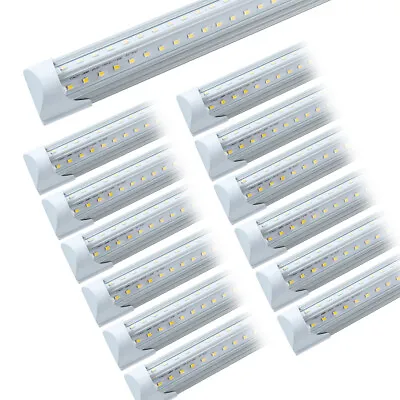 4FT 12 Pack LED Shop Light T8 Linkable Ceiling Tube Fixture 40W Daylight V Shape • $111.99