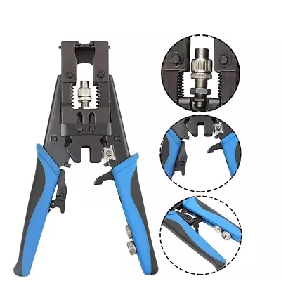 Compression Tool F TYPE BNC RCA CONNECTOR &  Multifunction COAX CABLE STRIPPER • £14.95