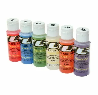 6-Pack Silicone Shock Oil 5060708090100 2oz Each Team Losi Racing TLR74021 • $32.99