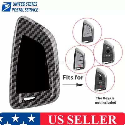 Car Key Fob Case Cover Holder For BMW 2/3/5/6/7/X1/X2/X Silicone Carbon Fiber • $11.99