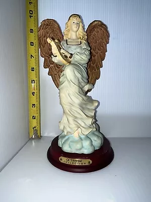 La Verona Collection Angel Stands High Harp Resin Peaceful Watching 10  • $5