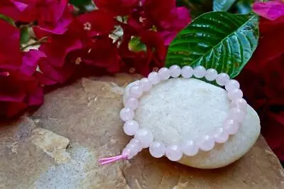 Unconditional Love Mala Rose Quartz Bracelet Meditation Prayer Beads Natural • $12.78