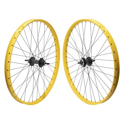 SE Bikes Maniacc Flyer 27.5in Wheelset Yellow/Black Disc 36H 1sp Cass 110/142mm • $496.11