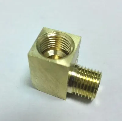 Metric Fitting M6 M6X1 M6X1.0 Male To 1/8  NPT Female Gauge Adapter 90 Deg Elbow • $10.98