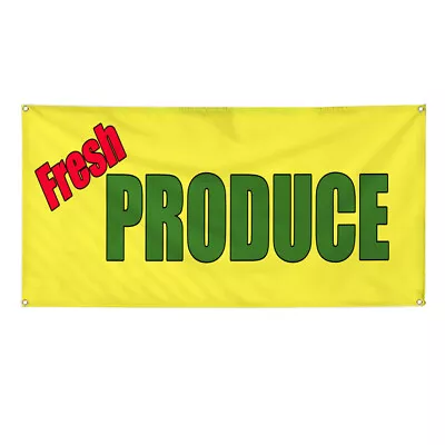 Vinyl Banner Multiple Sizes Fresh Produce Food Fair Promotion Business A Outdoor • $16.99