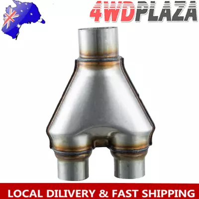 2.5” Single / 2  Dual Universal Stainless Steel Y Pipe Adapter Exhaust Pipe AUS • $40.99