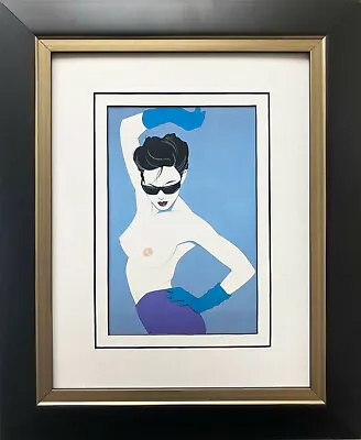 Patrick Nagel  Untitled #71  NEWLY CUSTOM FRAMED Art Deco Print Woman Playboy  • $69.99