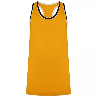 Nikaro Men's Muscle Gym Vest Premium Racer Back Tank Top Training - 100% Cotton • £4.99