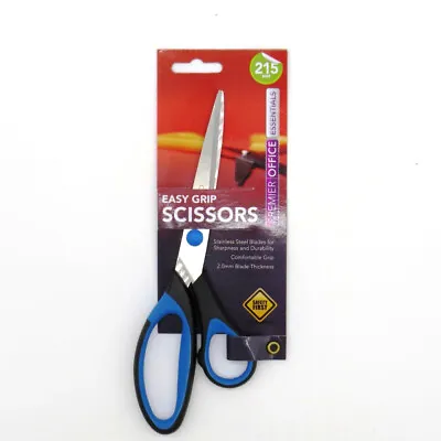 Premier Office Easy Grip Scissors 21cm Stainless Steel • £3.90