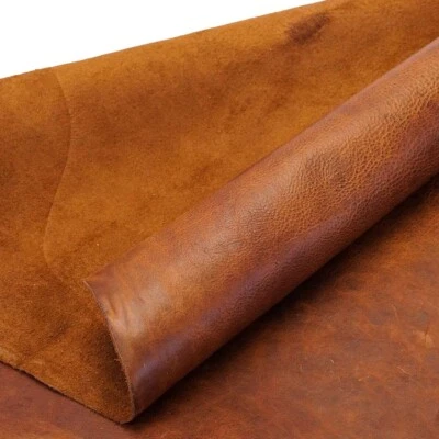 $16.95 • Buy SLC Oil Tanned Bisonte Matte Brandy Bison Leather Cut By The Square Foot
