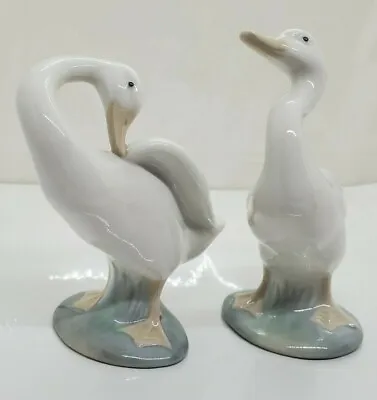 Lot Of Two Lladro Daisa Porcelain Geese Figurines Hand Made Spain 1977 • $35