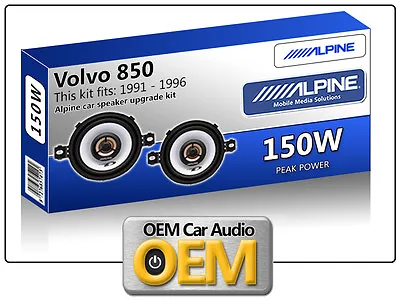 Volvo 850 Front Dash Speakers Alpine 3.5  8.7cm Car Speaker Kit 150W Max • $54.69