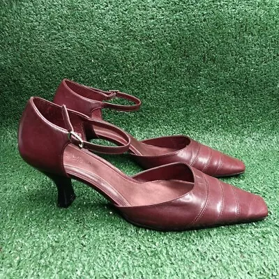 Michelle D Women's Burgundy  2  Heel Dress Strap Pumps  Shoes - Size 8 M  • $17.49