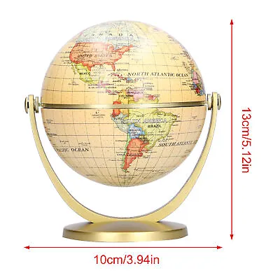 Mini World Map Globe English Edition Desktop Rotating Earth Geography Globe MU • $13.96