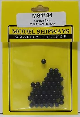 Model Shipways CANNONBALLS 4.5mm 40 Pack • $6.99
