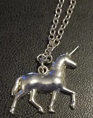 Silver Tone Unicorn Necklace • £4.55