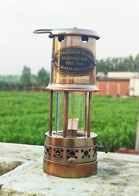 Antique Brass 100% Working Nautical Miner Lamp Oil Ship Lantern Maritime Gift • $69