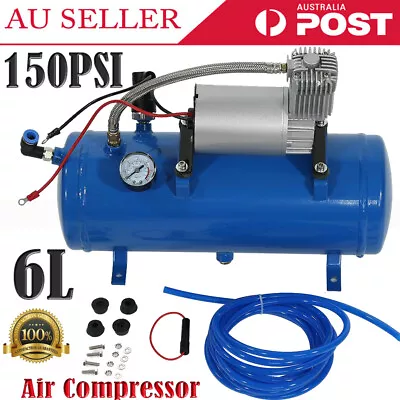 150psi 12V Air Compressor 6L Tank Tyre Inflator Pump Device Kit For Car Truck AU • $119.98