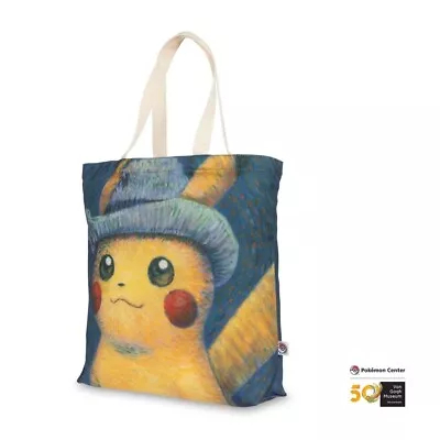 Pokemon X Van Gogh Exclusive Pikachu With Grey Felt Hat Tote Bag New And Sealed • £89.99