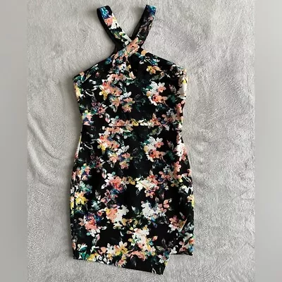 MATERIAL Girl Women’s Floral Print Mini Dress Zipped Back Size L • $25