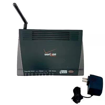 Verizon Actiontec GT704WG Rev. B 4-Port Wireless DSL Modem & Router W/ Adapter • $10