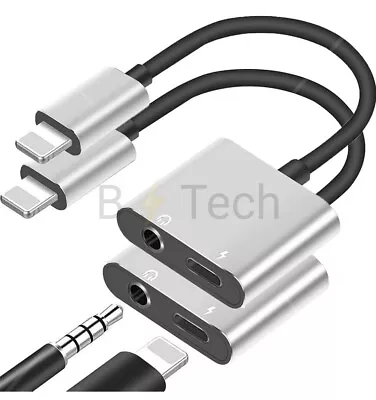 2x 8pin & 3.5mm Splitter 2 In 1 Adapter (KS51) To AUX Headphone Jack And Charger • $16.95