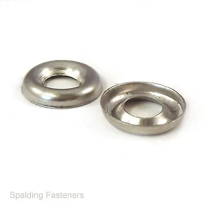 A2 Stainless Steel Cup Washers For Countersunk Screws - No. 6 8 10 12 • £4.92