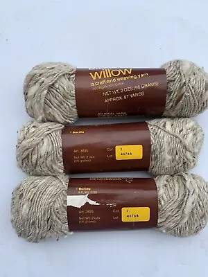 3 Skeins Bucilla Willow Vintage Yarn For Weaving 2 Oz Rayon/Cotton • $18