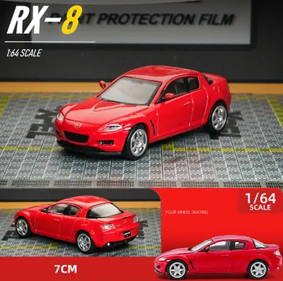 AU 1:64 JDM Red  RX8 Racing Sports Model Toy Diecast Metal Car BN • $34.86
