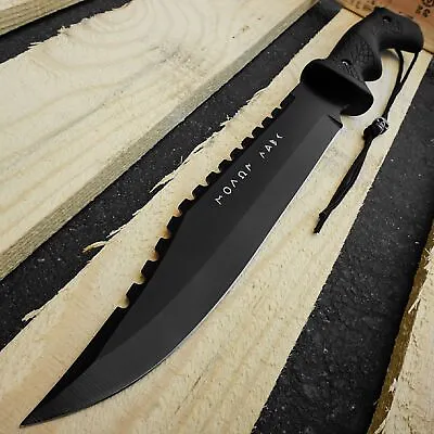Greek Warrior MOLON LABE Fixed Blade Knife Survival Knife Tactical Black Blade • $22.99