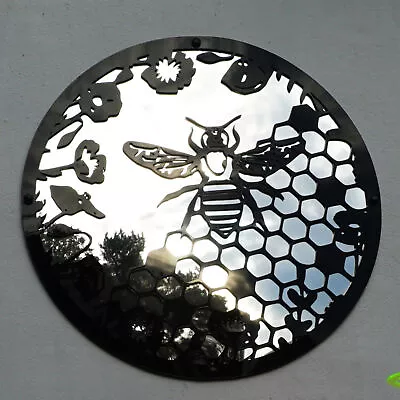 Honey Bee Garden Mirror 50cm 19.6 Inch Diameter Round SunCatcher Decor • £69.99