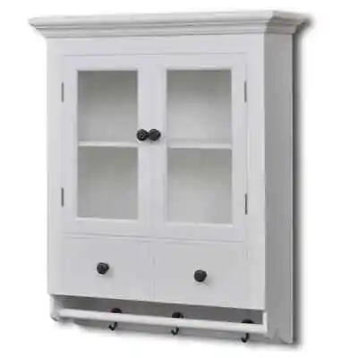 $332.53 • Buy 59x23x74 Cm Antique Style Wooden Cupboard Wall Cabinet Kitchen Storage Organizer