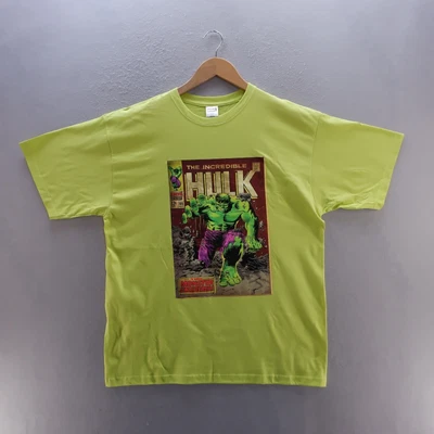 MARVEL T Shirt XL Green Graphic Print The Incredible Hulk Comic Short Sleeve • £8.09