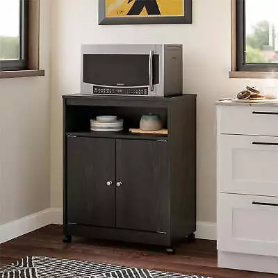 Microwave Cart Storage Kitchen Storage Cabinet Shelf Cupboard Stand W/4 Casters • $78