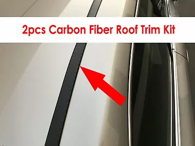 $44.42 • Buy For FORD 2006-2018 Vehicles 2pcs Flexible CARBON FIBER ROOF TRIM Molding Kit