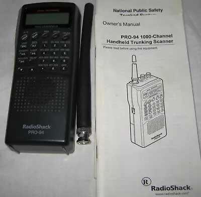 Radio Shack PRO-94 1000 Channel Dual Trunking Scanner (EDACS) • $69.19