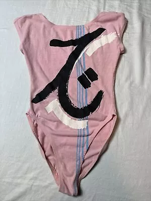 80's Cathy George Aerobic Dance Woman’s Bodysuit Leotard Workout Suit S High Leg • $35