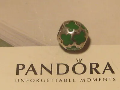 $28 • Buy Authentic Pandora Silver  Green Enamel Butterflies Charm - # 790438en03