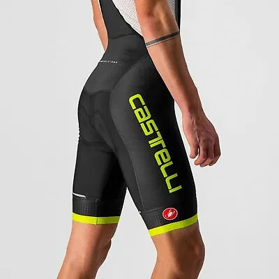 $109.99 • Buy NEW 2022 Castelli COMPETIZIONE KIT Cycling Bib Shorts, BLACK/LIME, Large