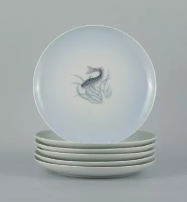 Th. Karlinder For Bing & Grondahl. Six Dinner Plates With Fish Motif • $420