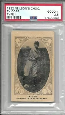 Ty Cobb 1922 Neilson Chocolate Psa 2.5 ! *centered/*just Graded/*rarer~t206's ! • $12999.99