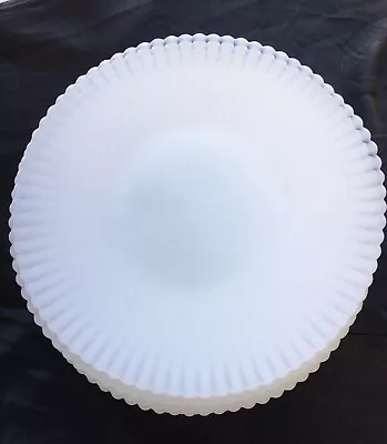 MacBeth Evans  Milk Glass White Petalware Monax Dinner Plates Multiple Available • $8