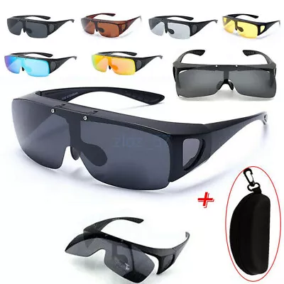 Flip Up Glasses Polarized Cover Put Fit Over Sunglasses Goggle Driving Outdoor • $20.53