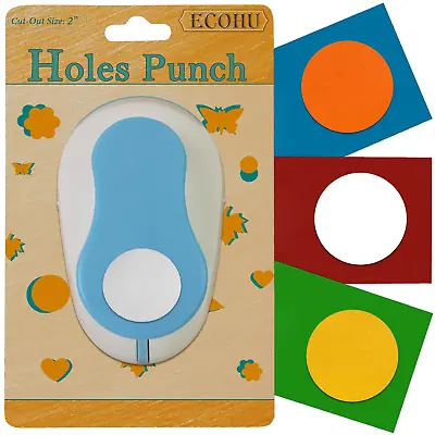 Circle Hole Punch For Craft Size Out 2-Inch Paper Punches Craft Lever Punch Ha • $15.24