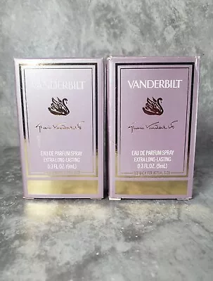 2 VANDERBILT By Gloria Vanderbilt Eau De Parfum Spray Each 0.3 Fl Oz/9ml  NIB • $11.88