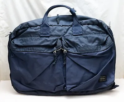 $135 • Buy Yoshida & Co Porter Blue  3-way Briefcase Backpack Messenger Bag