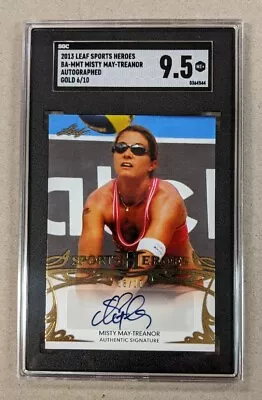 2013 Leaf Sports Heroes Gold #bammt Misty May-treanor Auto #'d 6/10 Sgc 9.5 Mt+ • $399.99