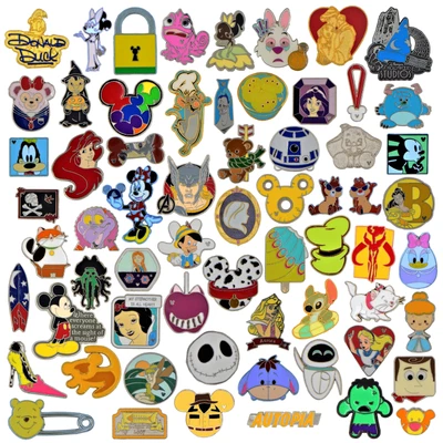 $34.45 • Buy Disney Pin Trading 50 Assorted Lot New Pins No Doubles Authentic Free Shipping